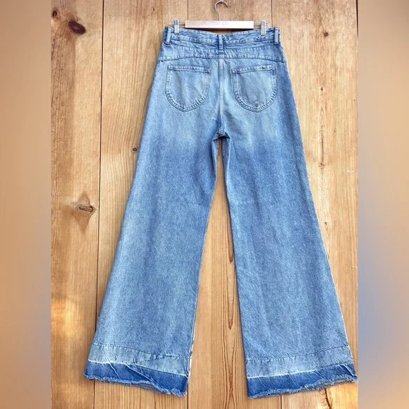 MNG NWOT Wide Leg Distressed Jeans - Picture 6 of 6